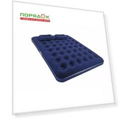 Матрас надувной Bestway, 203х152х22 см, 67374/005653BW, насос внешний, ручной, флокированный, с подушками, 300 кг