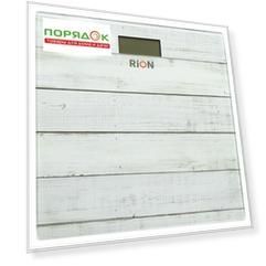 Весы напольные электронные, Rion, Дерево PT-973, стекло, до 180 кг, LCD-дисплей