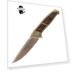 Складной нож Honor Caesar, bronze титан и  красно-черный карбон, S35VN