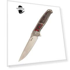 Складной нож Honor Caesar, титан и красно-черный карбон, S35VN