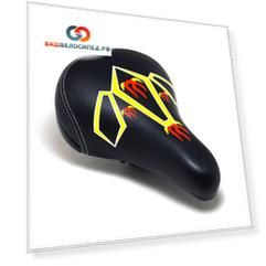 Седло велосипедное BMX 230*155mm, черное