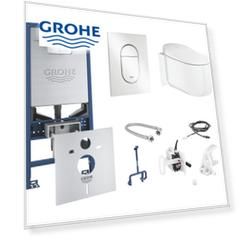 Унитаз-биде GROHE Sensia Arena в наборе с панелью смыва (альпин-белый), системой инсталляции и комплектом для автоматического смыва (120173)