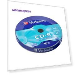 Диск CD-R Verbatim 700МБ 52x (10 шт) (43725)