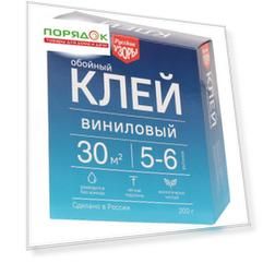 Клей для виниловых обоев, Русские узоры, 200 г, 5-6 рулонов, картонная коробка, 00092