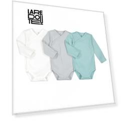 Комплект из трех однотонных боди LaRedoute