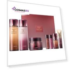 набор антивозрастной премиум с золотом, муцином улитки и женьшенем the saem beaute de royal gold skin care 3 set