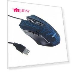 Мышь L-035, игровая, проводная, оптическая, подсветка, 3200 dpi, 1.5 м, USB, Luazon Home