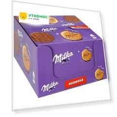 Печенье Milka с овсяными хлопьями в молочном шоколаде 24 штуки по 42 г