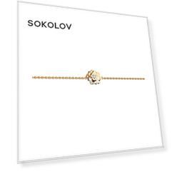 Браслет SOKOLOV из золота с фианитом