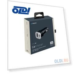 Автомобильное зарядное устройство Deppa USB + USB Type-C 4.8А, черный