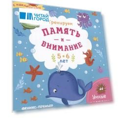 Тренируем память и внимание. 5-6 лет. Книжка с наклейками
