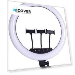 Кольцевая светодиодная лампа Circle LED Lamp с 3-мя держателями 45 см (White)