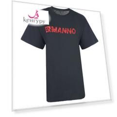 Черная футболка с красным вышитым логотипом Ermanno Ermanno Scervino