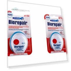 Biorepair Набор Ультраплоская зубная нить с воском для чувст.зубов Ultra-Flat Waxed Floss, 30м*2 штуки (Biorepair, Уход за зубами)