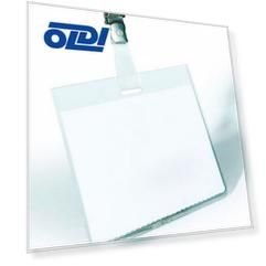 Бейдж Durable горизонтальный 90x60мм вращающийся клип 25шт 800319