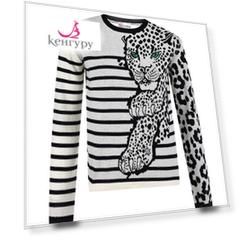 Джемпер в черно-белую полоску Red Valentino