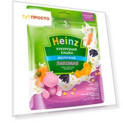 Каша Heinz 170г молочная лакомая кукурузная тыква чернослив морковочка с 5 месяцев