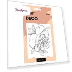 Татуировка для тела DECO. REAL TATTOO by Miami tattoos переводная Graphite peony