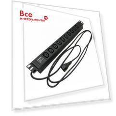 Горизонтальный блок розеток для 19 шкафов Hyperline