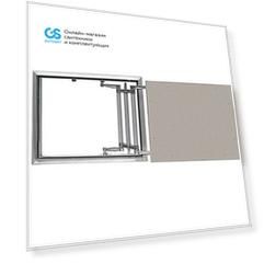 Нажимной люк невидимка под плитку Практика Евроформат-R ECKP-40-50