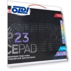STM Laptop Cooling IP23 Black (17,3"", 2x(125x125),  plastic+metal mesh)
