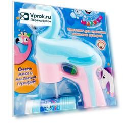 Игрушка 1Toy Пистолет для пускания мыльных пузырей Фламинго 56мл в ассортименте