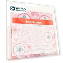 Подкладка настольная Erich Krause Pink Flowers Текстильная А3+