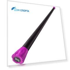 Бодибар Sportex обрезиненный Sportex 3 кг (темно розовый)