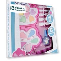 Набор косметики My Little Pony Тени для век Аппликатор Блеск для губ + набор для маникюра для девочек
