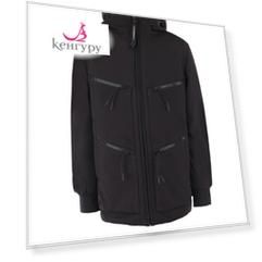 Черная куртка очками на капюшоне CP Company детская