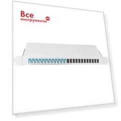 Оптический кросс 19" 1U, 24 порта LC/UPC, серый