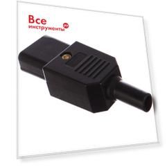 Прямой разъем IEC 60320 C13 на кабель