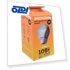 Светодиодная лампа СТАРТ ECO  LEDGLSE27 10W 40 холодный. 4000К, 220В, 220?, 970Лм