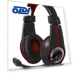 Гарнитура Defender Warhead G-185 черный+красный 2 м.