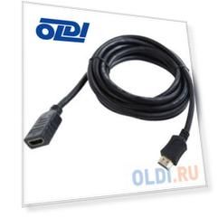 Удлинитель кабеля HDMI Cablexpert, 3.0м, v2.0, 19M/19F, черный, позол. разъемы, экран CC-HDMI4X-10