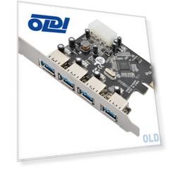 Контроллер Orient VA-3U4PE (PCI-E, 4 port USB 3.0, доп разъём питания, VIA VL800) Ret