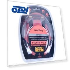 Кабель HDMI-HDMI Nobby Expert v2.0, 1 м., NBE-HC-10-01