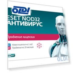 Карта продления ESET NOD32 продление на 20 месяцев или новая на 12 мес на 3 устройства NOD32-ENA-2012RN(CARD)-1-1
