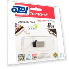Флешка USB 8Gb Transcend Jetflash 380 TS8GJF380S серебристый
