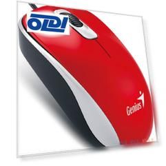 Мышь Genius DX-110 красный, оптическая, 1000 dpi, 3 кнопки, USB