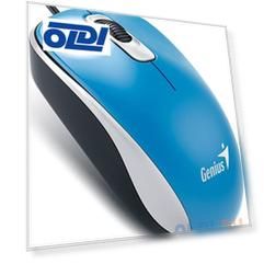 Мышь Genius DX-110 синий, оптическая, 1000 dpi, 3 кнопки, USB