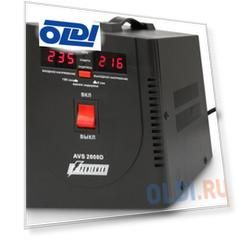 Стабилизатор напряжения Powerman AVS 2000D 2 розетки черный