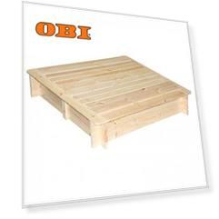 Детская песочница с крышкой Bamse 120x120x20 см