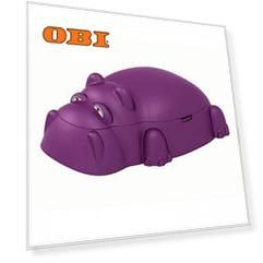 Песочница с крышкой Hippo пластик 70,5x98x34 см