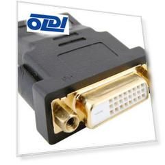 Переходник Orient C489 HDMI F - DVI F (24+1), позолоч.разъемы