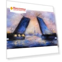 Набор для валяния (живопись цветной шерстью) 'Белые ночи' 21x29,7см (А4)