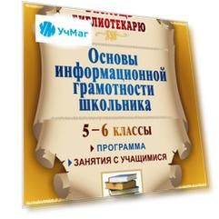 Основы информационной грамотности школьника: программа, занятия с учащимися 5-6 классов