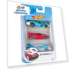 Машинка Hot Wheels Бирюзовая/красная/голубая, 7 см