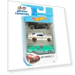 Машинка Hot Wheels Черная/белая/салатовая, 7 см