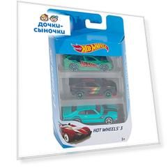 Машинка Hot Wheels Зеленая/черная/бирюзовая, 7 см